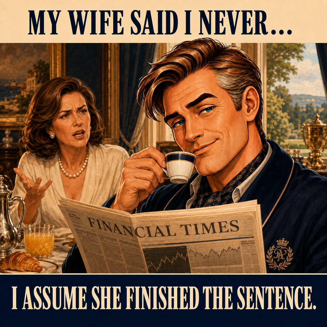 TAUGHD stops listening after his wife says, My wife said I never